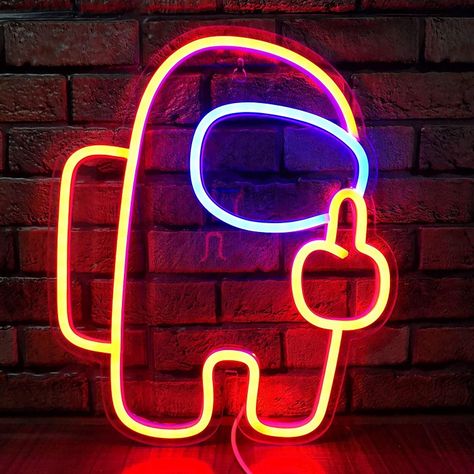 Trade Logo, Among Us Game, Desenho Tom E Jerry, Game Room Lighting, Cave Bedroom, Man Cave Bedroom, Gift For Gamer, Neon Lamp, Neon Decor