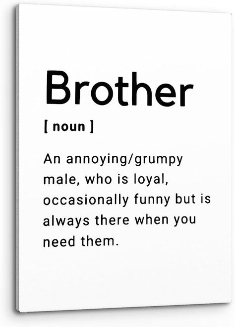 Amazon.com: PHAMTE Brother Quotes Wall Art,Minimalist Brother Definition Print Framed Canvas Painting Artwork Home Living Room Bedroom Boys Room Office Decor,Brother Birthday Gifts (11x14Inch): Posters & Prints Birthday Gifts For Big Brother, Diy Gift Ideas For Brother Birthday, Brothers 18th Birthday Gift, Gifts To Give Your Brother, Cute Birthday Cards For Brother, Birthday Surprise Ideas For Brother, Brother 18th Birthday Gift, 18th Birthday Gift Ideas For Brother, Diy Gifts For Little Brother