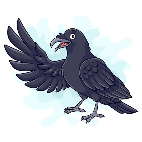 Cartoon crow bird on white background Crow Bird Drawing, Crow Pfp, Crow Cartoon, Cartoon Crow, Crow Drawing, Crow Pictures, Crow Images, Crows Drawing, Pfp Cartoon