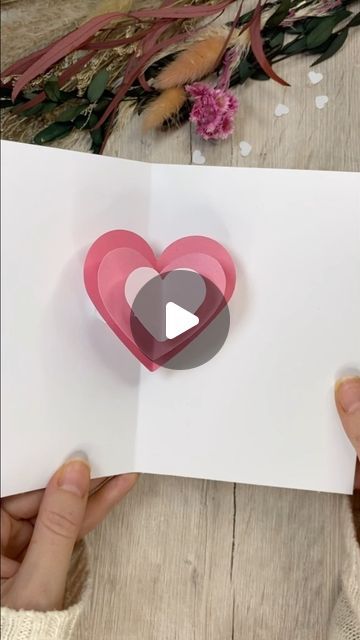 Katharina Tarta on Instagram: "I am sorry. I know my feed has been full of Valentine’s cards lately 🙈 It‘s just once I am in Valentine’s mode, it’s hard to get my brain to produce any other ideas than love related ones 😅 #cardmaking #diyvalentines #giftforher #giftforhim So are you already sick of my Valentine’s ideas?" I Am Sorry Cards Diy, Folded Heart Card, Love Pop Up Card, Hand Crafted Gifts Ideas, I Love You Cards, Sorry Card Ideas, I Love You Card, Pop Out Cards Diy, Pop Up Valentine Cards