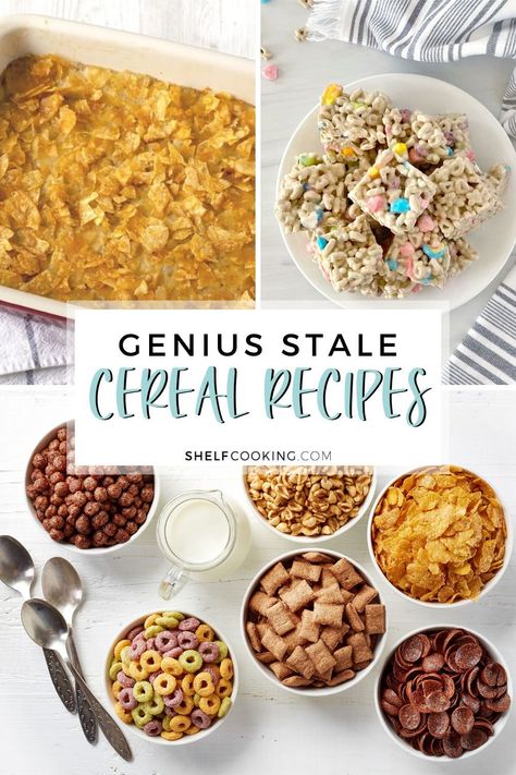 Did your sugar smacks go stale? Did your fruit loops languish? We've got some ideas for you! These cereal recipes are genius. Honey Smacks Cereal Recipes, Dry Cereal Snacks, Fruit Loops Recipes, Chocolate Cereal Recipes, Stale Cheerios Recipes, Stale Cereal Recipes, Leftover Cereal Recipes, Recipes Using Cereal, Kix Cereal Recipes