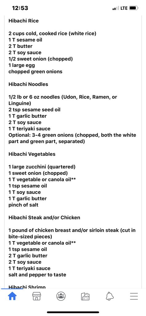 Ingredients For Hibachi, How To Make Habatchi Chicken, Rice For Hibachi, At Home Japanese Hibachi, Chicken Hibachi Recipes, Easy At Home Hibachi, Hibachi Recipes Easy, Hibachi Noodles On Blackstone Griddle, Home Hibachi Recipe