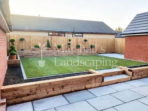 Kirkburton, Huddersfield (Landscaping Project 45) Small Raised Garden Design, Teared Garden Ideas, 3 Tier Garden Ideas, Tiered Garden Planting, Garden Design Levels, 2 Tier Garden Ideas, Small Tiered Garden Ideas, Two Tier Garden Ideas, Two Tiered Garden