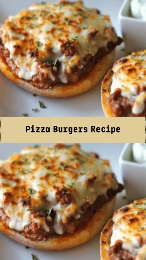 Pizza Burgers Recipe - middleeastsector Pizza Burgers Recipe Hamburger Buns, Burger Pizza Recipe, Spam Pizza Burgers, Breaded Pizza Burgers, Pizza With Hamburger Meat, Pizza Burgers On English Muffins, Easy Pizza Burgers, School Lunch Pizza Burgers, Italian Burgers Ground Beef