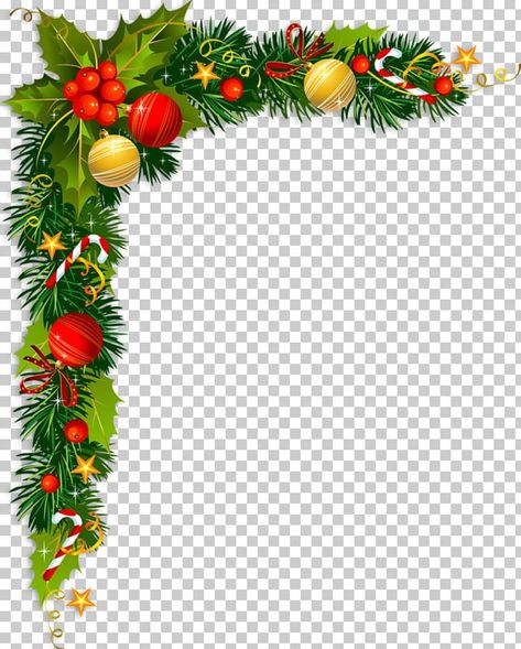 Christmas Boarders, Christmas Drawing Ideas, Holly Plant, Christmas Picture Frames, Christmas Photo Frame, Christmas Tree Png, Frame Border Design, Border Png, Christmas Tree Branches