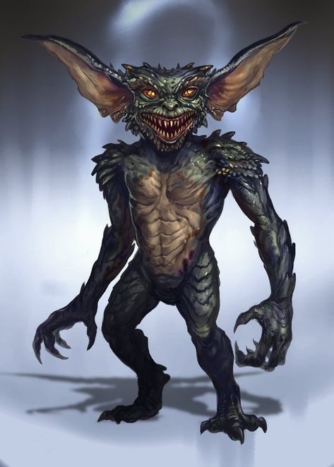 Gremlin Movie Creatures, Horror Pics, Gremlins Art, Rpg Creatures, Halloween 80s, Monster Movies, Myths & Monsters, Horror Pictures, Monster Mash