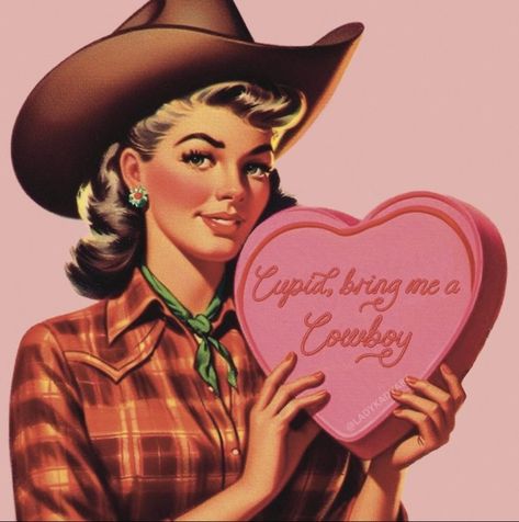 Cupids Cowgirl Party, Red Cowgirl Aesthetic, Cupid Cowgirl, Pink Western Aesthetic, Pink Cowgirl Aesthetic, Cowboy Valentines, Cowboy Aesthetic, Galentines Party, 30th Bday