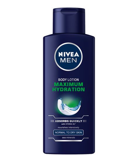 Intensive nourishment without a sticky feeling: NIVEA MEN Maximum Hydration Body Lotion. Nivea Lotion, Dry Skin Body Lotion, Nivea Men, Skin Patches, Body Milk, Benzoic Acid, Skin Serum, Smoother Skin, Moisturizing Lotions