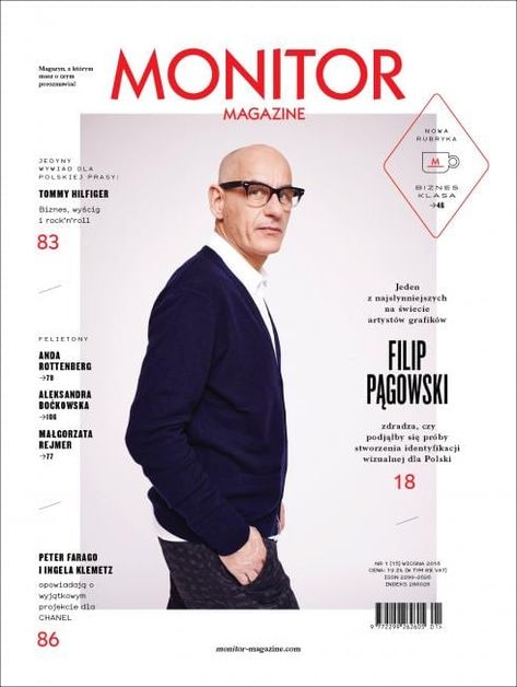 New cover Monitor magazine; “Poland’s first magazine dedicated to premium lifestyle content. Thoughtful selection of typeface and quality photography, along with its ordered, comprehensive book-style layout significantly distinguishes this title from other magazines on the Polish market. Its particular style and unique character may well make it a collector’s item.” Publisher: Kustra Group Editor in […] Magazine Cover Ideas, Magazine Design Cover, Magazine Front Cover, Front Cover Designs, Book And Magazine Design, Graphics Layout, Magazine Layout Design, Editorial Magazine, Typography Layout