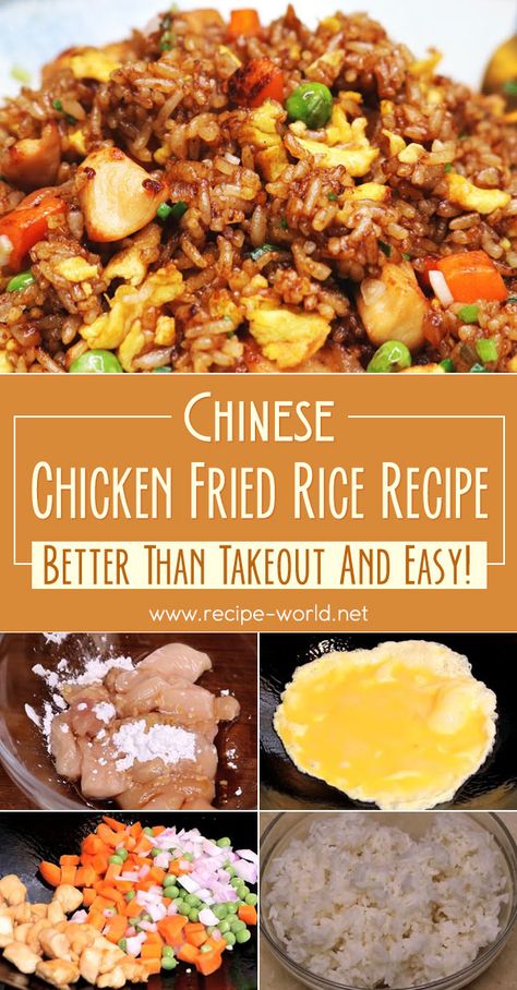 Chinese Chicken Fried Rice, Chinese Chicken Fried, Easy Chinese Chicken, Chicken Fried Rice Recipe, For One, Better Than Takeout, Recipes For, Easy Chinese, Chinese Chicken