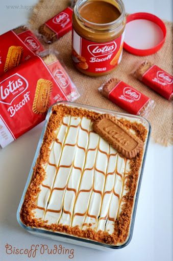 Biscoff Lasagna Recipes, Lotus Biscoff Pudding Recipe, Lotus Biscoff Pudding, Banana Pudding Flavors, Biscoff Banana Pudding Recipes, Lotus Biscuit Recipe, Biscoff Lasagne Recipe, Lotus Biscuit Dessert, Biscoff Biscuit Recipes