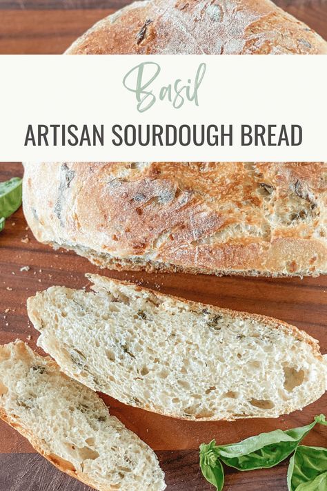 Basil Bread Recipe, Artisan Sourdough Bread, Artisan Sourdough, Basil Bread, Cheese Bread Recipe, Sourdough Starter Recipe, Asiago Cheese, Sourdough Bread Recipe, Starters Recipes