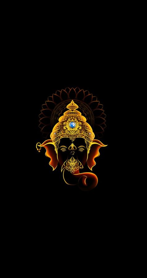 Jai Shri Ganesh, Ganesha Art Illustration, Photos Of Ganesha, Android Wallpaper Black, Ganpati Bappa Wallpapers, Wallpaper S, Ganesh Art Paintings, Shri Ganesh Images, Ganesh Wallpaper