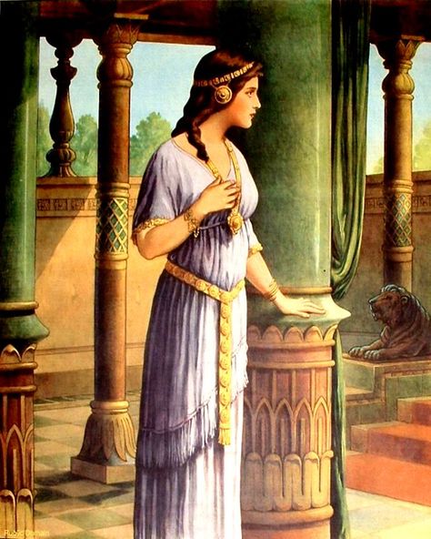 OT1702.Esther | Bible drawings by Otto Semler and others, ma… | Flickr Esther Bible, Story Of Esther, Book Of Esther, Bible Drawing, Queen Esther, Ancient Persia, Bible Pictures, Feminine Art, Biblical Art