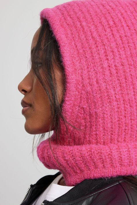 The Best Knitted Hoods and Balaclavas to Keep you Warm this Winter - Found Fluffy Bucket Hat, Crochet Fairy, Knitted Balaclava, Crochet Wool, Hooded Scarf, Knitted Hood, Chunky Wool, Layering Outfits, Bag Crochet