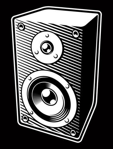 Speaker Vector, Black White Illustration, Vintage Speakers, Laser Engraved Ideas, Holi Festival, White Illustration, Illustration Vintage, Black And White Illustration, Audio Speakers