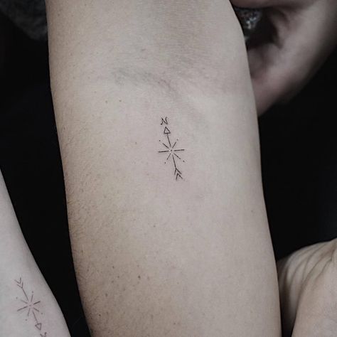 101 Amazing North Star Tattoo Designs You Need To See! | Outsons | Men's Fashion Tips And Style Guide For 2020 Small Iceland Tattoo, Tattoo Compass Small, Compass With Waves Tattoo, True North Tattoo Meaning, You Are My True North Tattoo, Up North Tattoo, Small Compass Tattoo Design, Star Tattoo With Initials, Guiding Star Tattoo