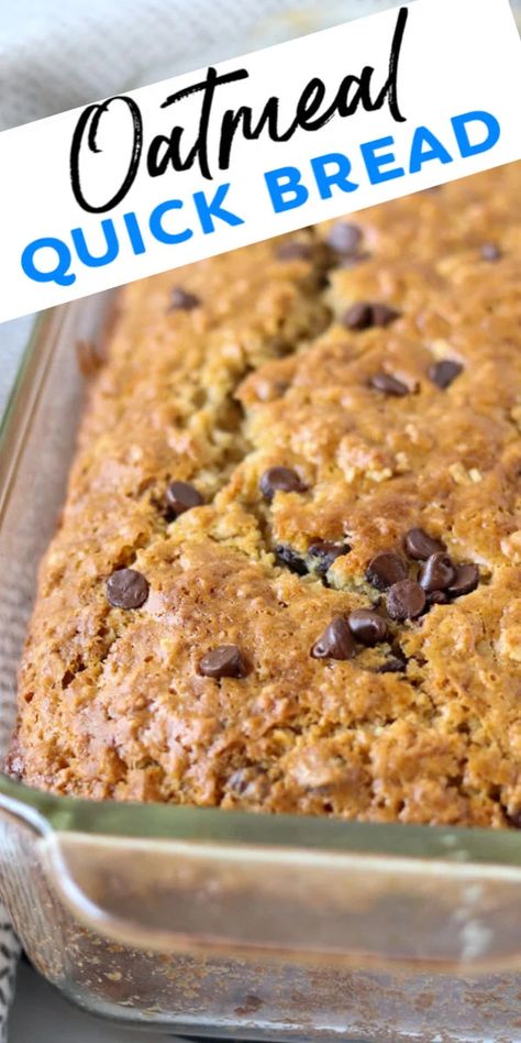 Baking With Quick Oats, Quick Oat Bread, Healthy Sweet Breads, Healthy Sweet Bread Recipes, Cooking With Oatmeal, Things To Make With Rolled Oats, Oatmeal Loaf Bread, Oat Loaf Bread, Oatmeal Loaf Cake