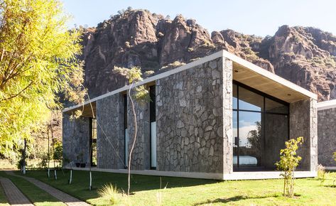 Stone Architecture, Volcanic Stone, Concrete House, High Design, Stone Houses, Stone House, Low Maintenance, Modern Architecture, A House