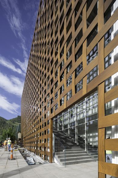 Japanese Environment, Museum Facade, Aspen Art Museum, Aspen Art, Retail Facade, Shigeru Ban, Public Space Design, Pritzker Prize, Timber Buildings