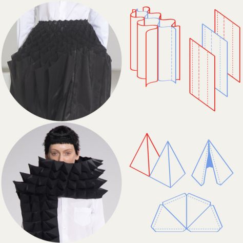 Fashion Origami, Best Origami, Architectural Fashion, Origami Fashion, Fabric Origami, Sculptural Fashion, Geometric Fashion, Mode Costume, Textil Design