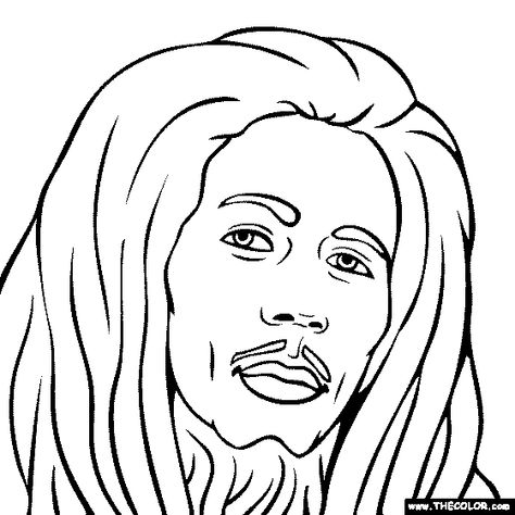 Bob Marley Coloring Page | Bob Marley Coloring Bob Marley Line Art, Bob Marley Desenho, Bob Marley Art Painting, Bob Marley Dibujo, Bob Marley Sketch, Bob Marley Drawing, Bob Marley Colors, Bob Marley Painting, People Coloring Pages