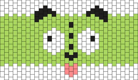 Kandi Patterns for Kandi Cuffs - Characters Pony Bead Patterns Invader Zim Kandi Pattern, Ladder Cuff Kandi Pattern, Gir Kandi Cuff Pattern, Kandi Cuff Designs, Gir Kandi Pattern, Kandi Tie Pattern, Kandi Templates, Braclet Templates, Kandi Patterns Templates