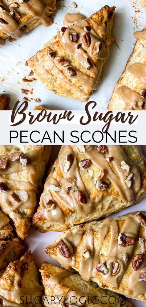 Cinnamon Pecan Scones Recipe, Baked Goods Recipes Breakfast, Salted Caramel Scones, Cinnamon Raisin Scones Recipe, Butter Pecan Scones, Dark Chocolate Scones, Scones Recipe Christmas, What To Serve With Scones, Brown Butter Scones