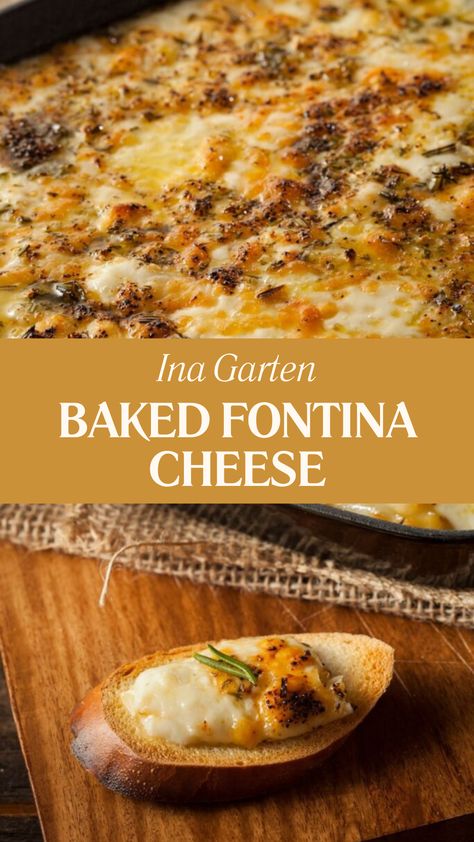 Ina Garten Baked Fontina Cheese Recipes Using Fresh Thyme, Recipes With Fontina Cheese, Ins Garten Recipes, Fontina Cheese Recipes, Baked Fontina, Best Ina Garten Recipes, Cheese Recipes Appetizers, Cheesy Appetizer, Cheese Dip Recipes