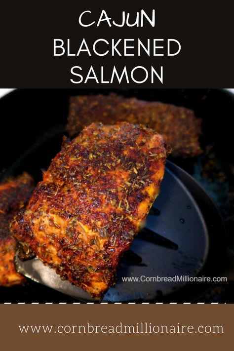 Cajun Blackened Salmon, Blackened Cod Recipes, Blackened Cajun Salmon, Blackened Salmon Recipes, Blackened Catfish, Blackened Tilapia, Cajun Salmon, Classic Southern Recipes, Blackened Salmon