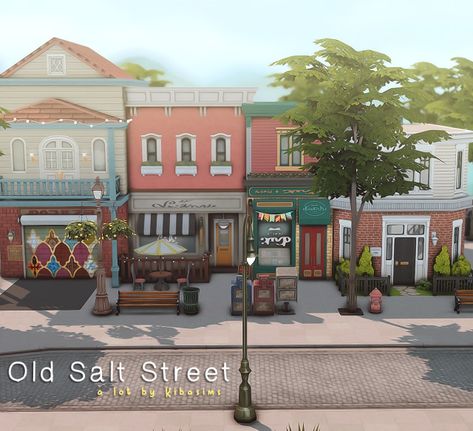 Sims Shopping Center, Sims 4 Community Lot Builds, Sims 4 Community Build, Store Sims 4, Sims 4 Copperdale Build, Sims 4 City Build, Sims 4 Town Square, Sims 4 Public Lots, Sims 4 Community Lots