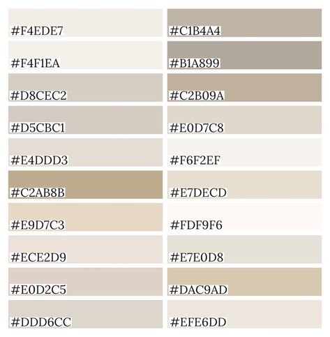 Cream Color Palette Hex Codes, Bloxburg Door Color Schemes, Bloxburg Realistic Color Palette, Hex Codes Color Palette Neutral, Greige Hex Code, Bloxburg Color Codes Brown, Custom Color Codes Bloxburg, Boo Burg Color Codes, Off White Hex Code