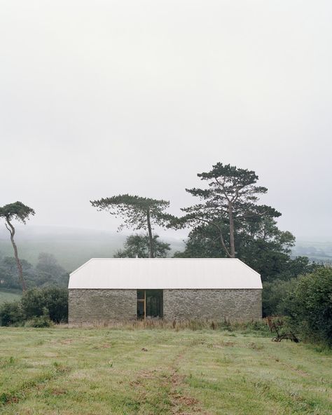 Before & After: A Country Home Blossoms in the Ruins of an Old Stone Barn - Dwell Type Architects, Rory Gardiner, Agricultural Buildings, Building Stone, Stone Columns, Stone Barns, Roof Trusses, Aluminum Roof, Hip Roof