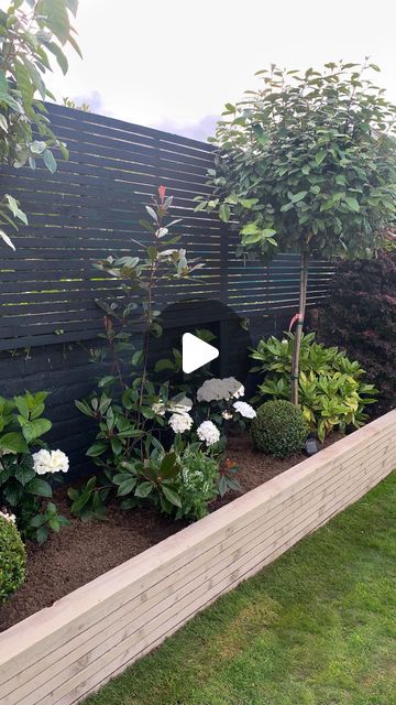 Garden And Patio Ideas, Home Outdoor Garden, Back Garden Ideas Landscaping, Private Courtyard Garden, Garden On Fence Ideas, Garden Beds Along House, Kjg Home Garden, Raised Border Planting Ideas, Small Garden Uk Ideas