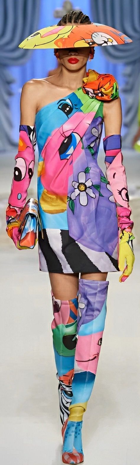 Moschino 2021, Fashion Gowns, Bold And The Beautiful, Floral Fashion, Spring 2023, Fashion Week Spring, Colorful Fashion, London Fashion Week, Pretty Dresses