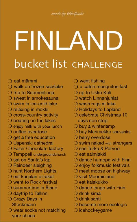 Finland Trip, Travel Bingo, Finland Travel, Travel Infographic, Holiday Travel Destinations, Scandinavia Travel, Travel Checklist, Travel Locations, Dream Travel Destinations