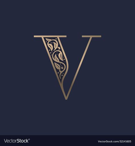 V Font Logo, Classic Logo Luxury, One Letter Logo, V Logo Design Letter, Y Logo Design Letter, Decoration Logo Design, V Monogram Logo, V Letter Design, Luxury Identity