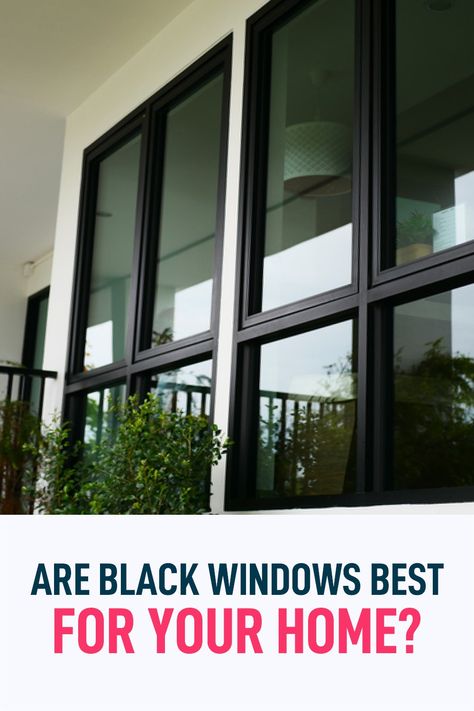 Black Vs White Windows, Window Replacement Ideas, Black Aluminum Windows, Black Replacement Windows, Black Vinyl Windows, Black Windows Exterior, Best Replacement Windows, Tub To Shower Conversion, Vinyl Replacement Windows