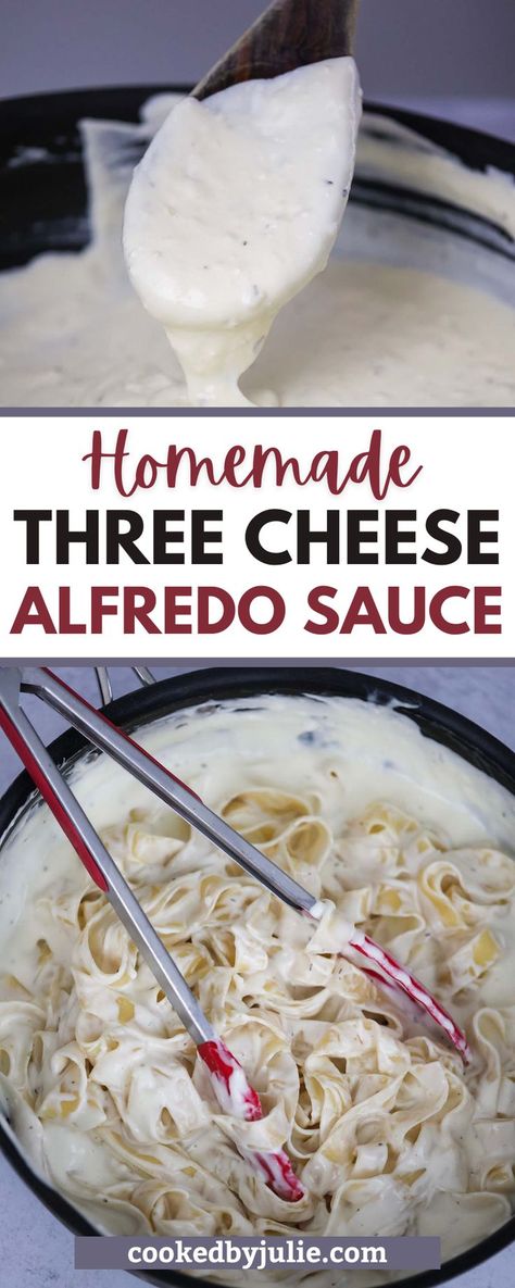 Three Cheese Alfredo, Alfrado Sauce, Cheese Alfredo Sauce, Mozzarella Cheese Sauce, Alfredo Sauce Easy, Four Cheese Pasta, Recipes With Mozzarella Cheese, Alfredo Sauce Recipe Homemade, Cheese Sauce For Pasta