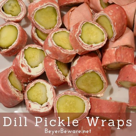 Three simple ingredients to make these dill pickle wraps for an easy low-carb and gluten free snack. #Keto #LowCarb #KetoSnacks Snacks For Beach Day, Razor Riding, Lake Snacks, Pickle Wraps, Pickle Party, Friendsgiving Decor, Boat Snacks, Parties Food, Beach Snacks