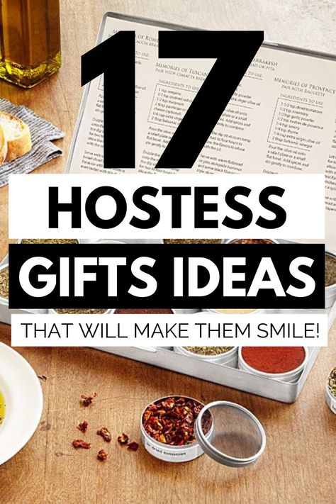 Bringing along a token of your gratitude to a dinner party is always a good idea. Hostess gift ideas can be personal items, household items, or even gift cards. Here are 17 hostess gift ideas to show your appreciation and make your friend smile. #hostessgifts #giftguide #hostessgiftguide #hostessgiftideas #housewarminggiftideas Clever Hostess Gifts, Gifts For Party Host, What To Bring To Dinner Party, Cute Hostess Gifts, Beach House Hostess Gift Ideas, Last Minute Hostess Gifts, Gifts For The Host, House Guest Gifts For Host, Halloween Hostess Gift Ideas