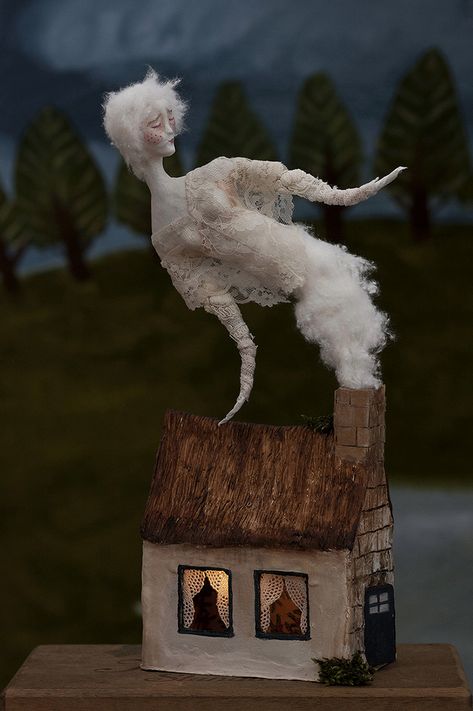 Pantovola Art, Fairy Stuff, Garden Houses, Dollhouse Ideas, Art Dolls Handmade, Cabin Fever, Arte Inspo, Needle Felt, Handmade Dolls