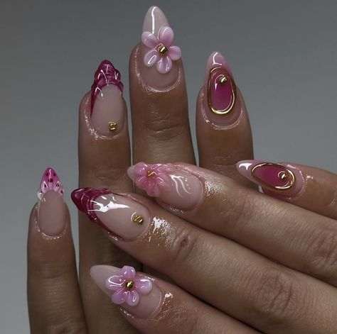 Acrylics Nails, Orchid Nails, Small Nails, Nails Salon, Summery Nails, Girly Acrylic Nails, Pretty Gel Nails, Soft Nails, Unique Acrylic Nails