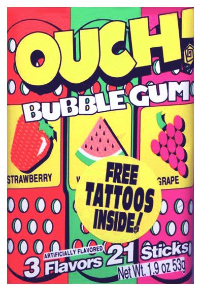 OUCH! BUBBLE GUM 3 flavors Ouch Bubble Gum, Gum Design, Bubble Yum, Exhibition Posters, Art Exhibition Posters, 90s Childhood, Exhibition Poster, Classic Vintage, Bubble Gum