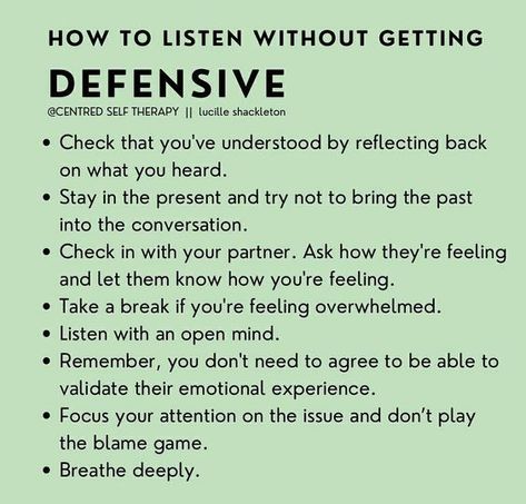 Why Am I So Mean To My Boyfriend, How To Be More Understanding, Why Am I So Defensive, Communication With Partner, How Not To Get Attached To Someone, Defensiveness In Relationships, Quality Time Ideas, Therapy Pictures, Deep Conversation Topics