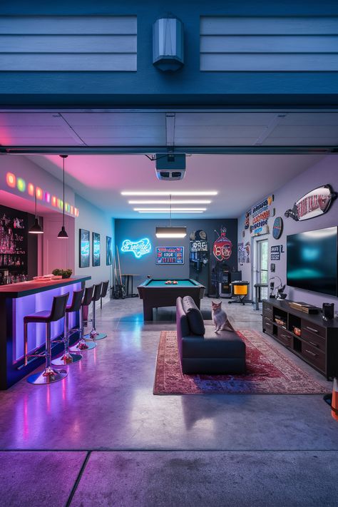 Transform your 2 car garage into the ultimate man cave! From budget builds to luxury setups, we've got ideas that'll rev your engines! Check out our latest blog! #homedesigninsider #2cargaragemancaveideas