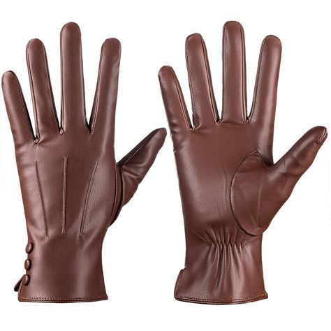 Brown Leather Gloves, Snow Gloves, Leather Gloves Women, Leather Driving Gloves, Warmest Winter Gloves, Gloves For Women, Cold Weather Gloves, Driving Gloves, Black Leather Gloves