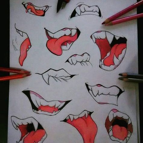 Mouth // Teeth // Tongue Drawing Mouths, Anime Mouths, Art Goals, Mouth Drawing, Lips Drawing, Drawing Expressions, Anime Drawings Tutorials, Drawing Lessons, 영감을 주는 캐릭터