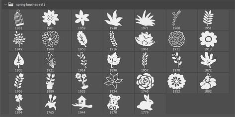 22 Free Cute Hand Drawn Foliage Flowers Brushes | PHOTOSHOP FREE BRUSHES Hand Drawn Foliage, Brush Photoshop, Photoshop Program, Hand Drawn Elements, Photoshop Brushes Free, Free Brushes, Custom Calendar, Free Brush, Free Photoshop