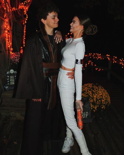 Padme Amidala and Anakin Skywalker
Star Wars Episode 2: Attack of the Clones Construction Worker Couple Costume, Couples Costumes For Brunettes, Matching Couple Customes Halloween, Couple Costumes Marvel, Dynamic Duo Couples, Dynamic Duo Costumes Couples Creative, Brunette Couple Costumes, Marvel Halloween Costumes Couples, Brunette Couple Halloween Costumes